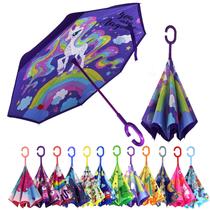 Guarda-chuva MRTLLOA Magic Union à prova de vento invertido de 40 polegadas para crianças