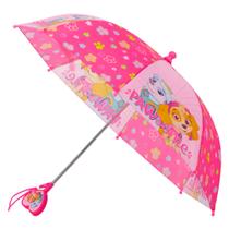 Guarda-chuva Nickelodeon Paw Patrol rosa para meninas de 3 a 6 anos