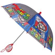 Guarda-chuva Nintendo Super Mario para meninos de 3 a 6 anos à prova d'água
