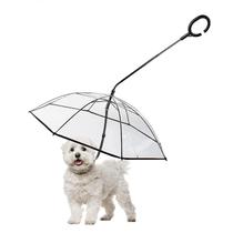 Guarda-chuva para animais de estimação PETLESO para cães pequenos à prova de chuva com coleira Guarda-chuva para animais de estimação PETLESO para cães pequenos à prova de chuva com coleira