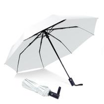 Guarda-chuva pequeno NPCQUN Travel Essentials branco à prova de vento Guarda-chuva pequeno NPCQUN Travel Essentials branco à prova de vento