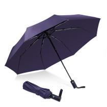 Guarda-chuva pequeno NPCQUN Travel Essentials, roxo à prova de vento