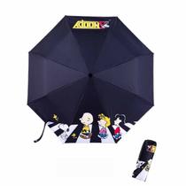 Guarda-chuva portátil à prova de vento, dobrável, leve, Snoopy Anime Guarda-chuva portátil à prova de vento, dobrável, leve, Snoopy Anime
