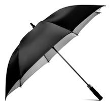 Guarda Chuva Preto Automático 112cm Aberto Portaria Proteção Solar +30