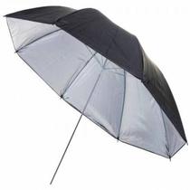 Guarda-Chuva Preto com Detalhes em Prata - 40 Pol 101cm