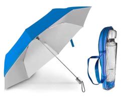 Guarda Chuva Proteção Solar Resistente Cabe Na Bolsa Azul