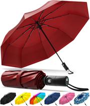 Guarda-chuva Rain-Mate Compact Travel à prova de vento 9 costelas 107 cm