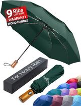 Guarda-chuva Raintrend Premium verde escuro à prova de vento para viagens
