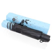 Guarda chuva Reforçado com Proteção UV Tecido Resistente Cabe na Bolsa Abertura Manual l BORBOLETA