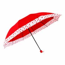 Guarda-Chuva Reforçado Vermelho com Capa L&Q 140x70cm