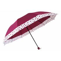 Guarda-Chuva Reforçado Vinho com Capa L&Q 140x70cm