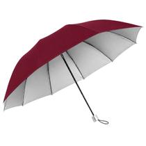 Guarda-Chuva Reforçado Vinho Liso com Capa L&Q 140x70cm