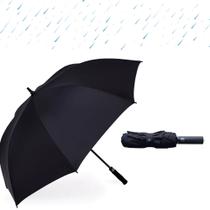 Guarda Chuva Resistente Cabe 2 Pessoas Botão Automático Cabo de Borracha Seguro Preto