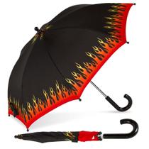 Guarda-chuva SheDrain Black Flame Kids com 84 cm Canopy Arc 33 Guarda-chuva SheDrain Black Flame Kids com 84 cm Canopy Arc 33