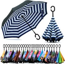 Guarda-chuva SIEPASA invertido invertido de cabeça para baixo, 56 polegadas, azul marinho
