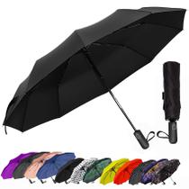 Guarda-chuva SIEPASA Windproof Travel Compact de 54 polegadas preto