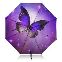 Guarda-chuva SLHKPNS Compact Butterfly Violet Abrir/Fechar Automaticamente