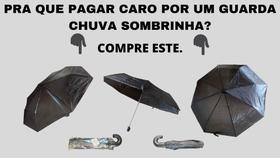 Guarda Chuva Sombrinha 8 varetas Preto Asa De Morcego
