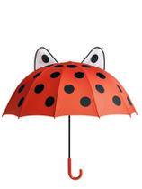 Guarda Chuva Sombrinha Facinato com Apito Infantil para Criança Desenho Bichinhos Várias Cores Joaninha