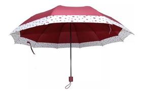 Guarda Chuva Sombrinha Grande Reforçado Borda De Bolinha 569