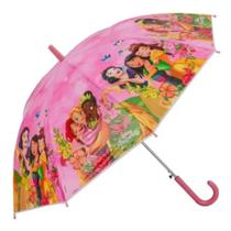 Guarda Chuva Sombrinha Princesa Rosa Disney Infantil Criança