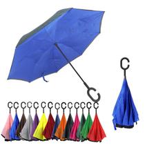 Guarda Chuva Tecido Duplo Contra Vento Reforçado Invertido