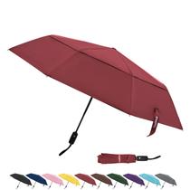 Guarda-chuva TradMall Travel 107 cm, com ventilação dupla, à prova de vento, vermelho Guarda-chuva TradMall Travel 107 cm, com ventilação dupla, à prova de vento, vermelho