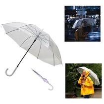 Guarda Chuva Transparente Armação de Ferro: 8 Varetas Automático Adulto