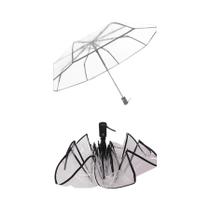 Guarda-chuva Transparente Automático Estilo Coreano Para Mulheres, Ideal Para Dias Chuvosos E