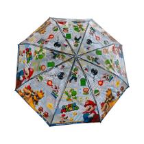 Guarda-chuva Transparente Super Mario Bros Anime, Resistente Ao Vento, Manual E Automático
