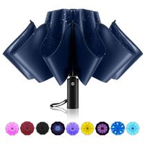 Guarda-chuva Trenovo Azul Marinho Compacto Impermeável Abrir/Fechar Automaticamente Guarda-chuva Trenovo Azul Marinho Compacto Impermeável Abrir/Fechar Automaticamente