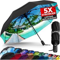 Guarda-chuva TUMELLA Strongest Windproof Travel Compact de 42 polegadas