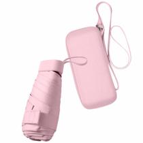 Guarda-chuva UV ESUFEIR Mini Travel Sun para bolsa com estojo rosa Guarda-chuva UV ESUFEIR Mini Travel Sun para bolsa com estojo rosa