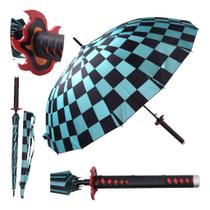 Guarda Chuva V2 Demon Slayer Cabo O-Katana Tanjiro Kamada Suporte Mesa Guarda Chuva V2 Demon Slayer Cabo O-Katana Tanjiro Kamada Suporte Mesa