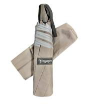 Guarda Chuva Voyagem Abre E Fecha Automático Fibra Cinza