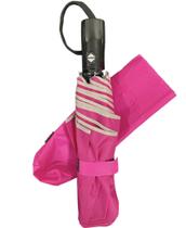 Guarda Chuva Voyagem Abre E Fecha Automático Fibra Rosa