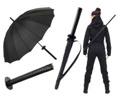 Guarda-chuva WPOYM Samurai Creative Semiautomático Preto