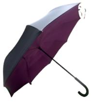 Guarda Chuva Zeus Invertido Reverso Abre E Fecha Ao Contrário Cores Preto E Violeta