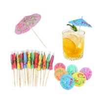 Guarda-chuvas De Papel Havaianos Tropicais De Verão, Palitos De Coquetel E Toppers Para Cupcakes