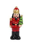 Guarda Real de Cerâmica com Lâmpada Led Enfeite Natalino - Colecionável