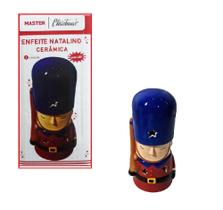 Guarda Real de Cerâmica com Lâmpada Led Enfeite Natalino