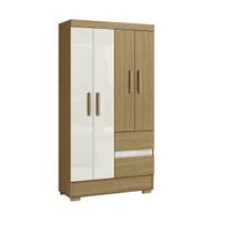 Guarda Roupa 04 Portas 02 Gavetas Com Pés Atacama Off White Coimbra Aramóveis