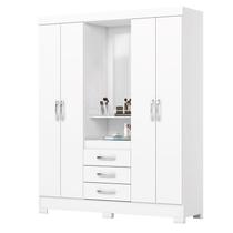 Guarda Roupa 04 portas e 03 Gavetas Nápole B24 Branco - Henn - Briz Guarda Roupa 04 portas e 03 Gavetas Nápole B24 Branco - Henn - Briz