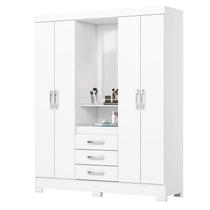 Guarda Roupa 04 portas e 03 Gavetas Nápole B24 Branco - Henn - Briz Guarda Roupa 04 portas e 03 Gavetas Nápole B24 Branco - Henn - Briz