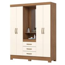 Guarda Roupa 04 portas e 03 Gavetas Nápole B24 Nature Off White - Henn - Briz Guarda Roupa 04 portas e 03 Gavetas Nápole B24 Nature Off White - Henn - Briz