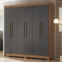 Guarda-roupa 06 Portas 2 Gavetas Mdp Toledo