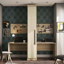 Guarda Roupa 1 Porta 4 Prateleiras 2 Escrivaninhas Avelã