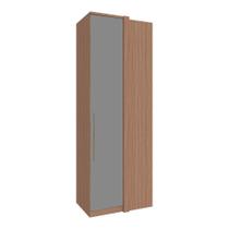 Guarda Roupa 1 Porta Correr Para Canto Reto 841mm Setiba Plus Rimo Carvalho/Fendi