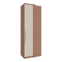Guarda Roupa 1 Porta Correr Para Canto Reto 841mm Setiba Plus Rimo Carvalho/Off White