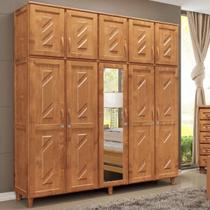 Guarda-Roupa 10 Portas 3 Gavetas Grécia Freijó Madeira Pinus - Cavazotto